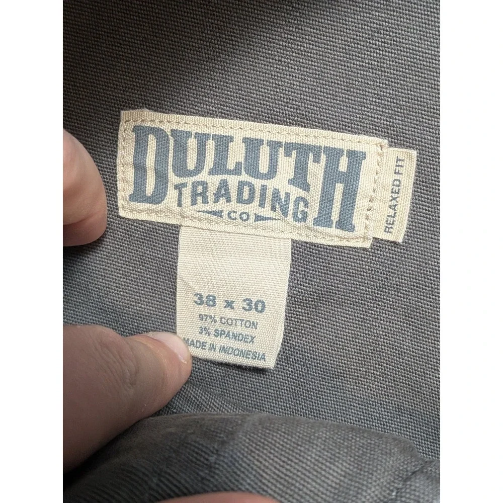 Duluth Trading Men's 38x30 Olive Green Flex Fire Hose Canvas Workwear Pants